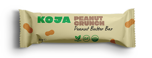 koja health peanut crunch peanut butter bar vegan gluten free less sugar