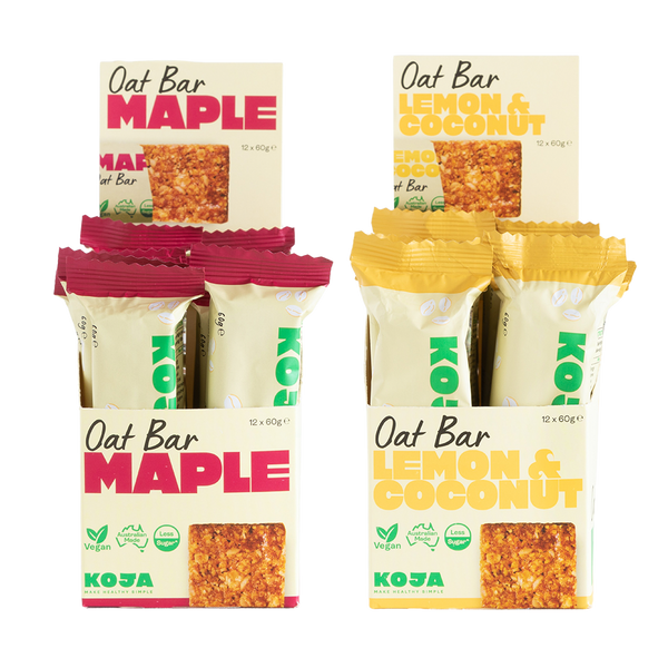 KOJA Oat Bars - Buy 2 or More Cartons & Save 15% - Mix and Match