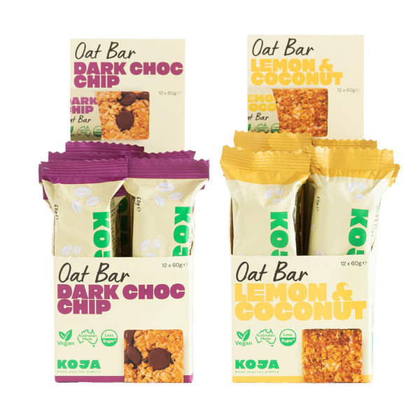 KOJA Oat Bars - Buy 2 or More Cartons & Save 15% - Mix and Match