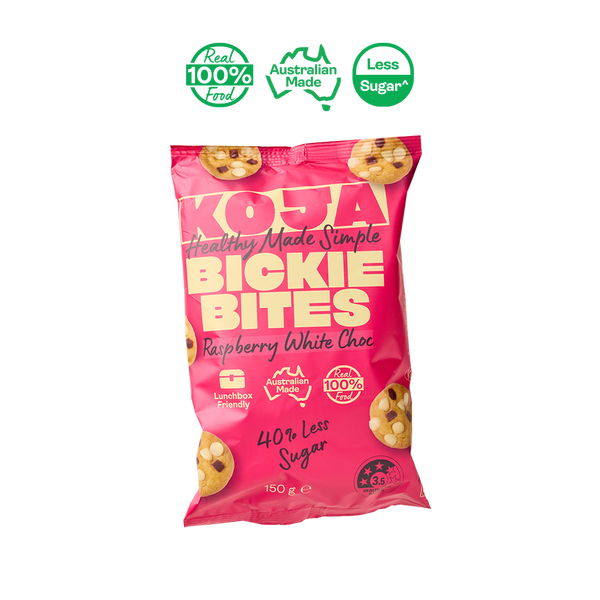 Raspberry White Choc Bickie Bites