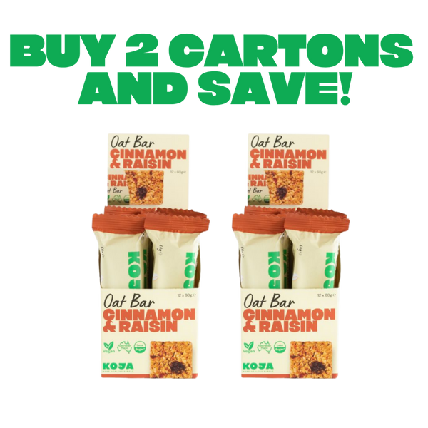 KOJA Oat Bars - Buy 2 Cartons & Save.