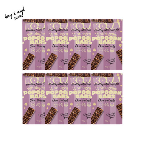 Choc Drizzle Wholegrain Popcorn Bar
