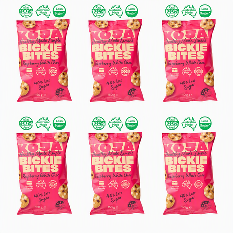 Raspberry White Choc Bickie Bites