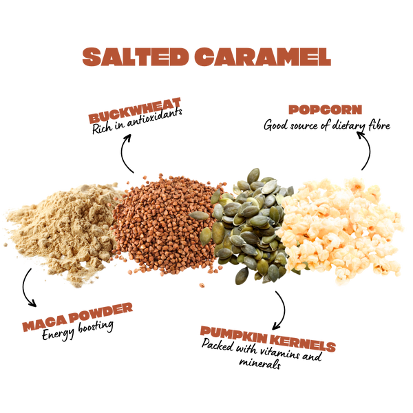 Salted Caramel Wholegrain Popcorn Bars