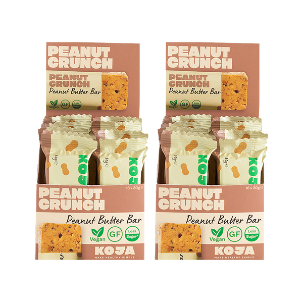 KOJA Peanut Butter Bars - Buy 2 Cartons & Save